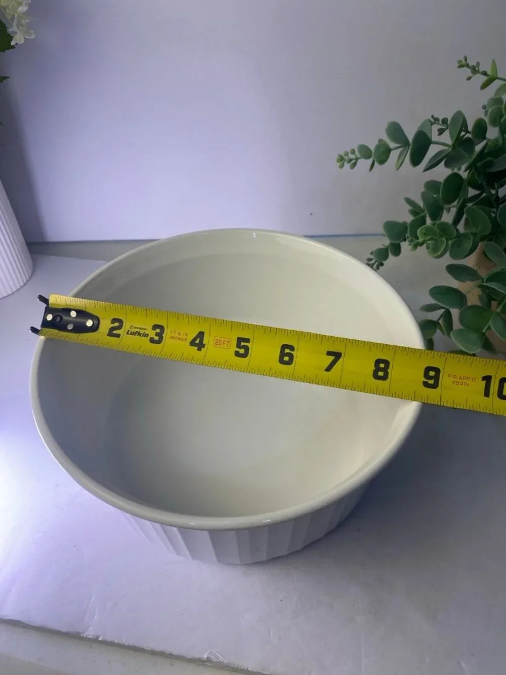 Corning Ware French White Round Casserole Dish 2.64 Quart 2.5 L Stoneware Dish